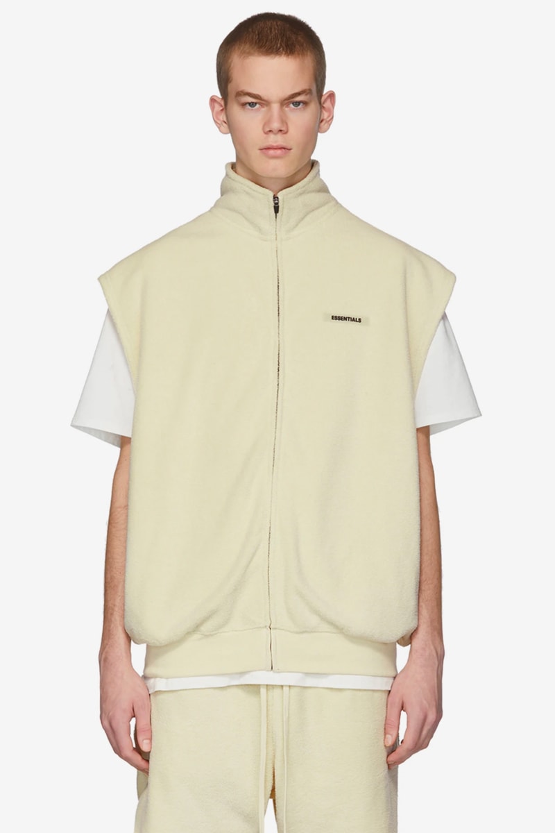Fear of God Essentials Spring Summer 2020 Release Info Polar Vest Sweater Hoodie T shirt lounge pants shorts distance backless laceless sneakers black white grey brown tan Jerry Lorenzo