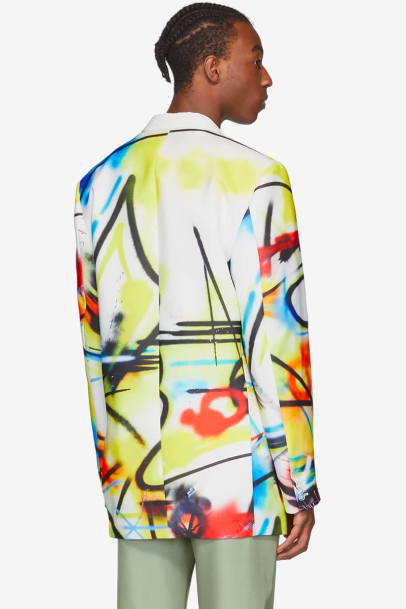 Futura Off White Spray Paint Over Blazer abstract painterly new york city based artist virgil abloh garments sartorial bespoke classic retro vintage spring summer 2020 collection