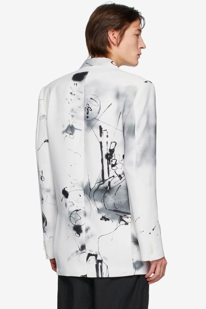 Futura Off White Spray Paint Over Blazer abstract painterly new york city based artist virgil abloh garments sartorial bespoke classic retro vintage spring summer 2020 collection