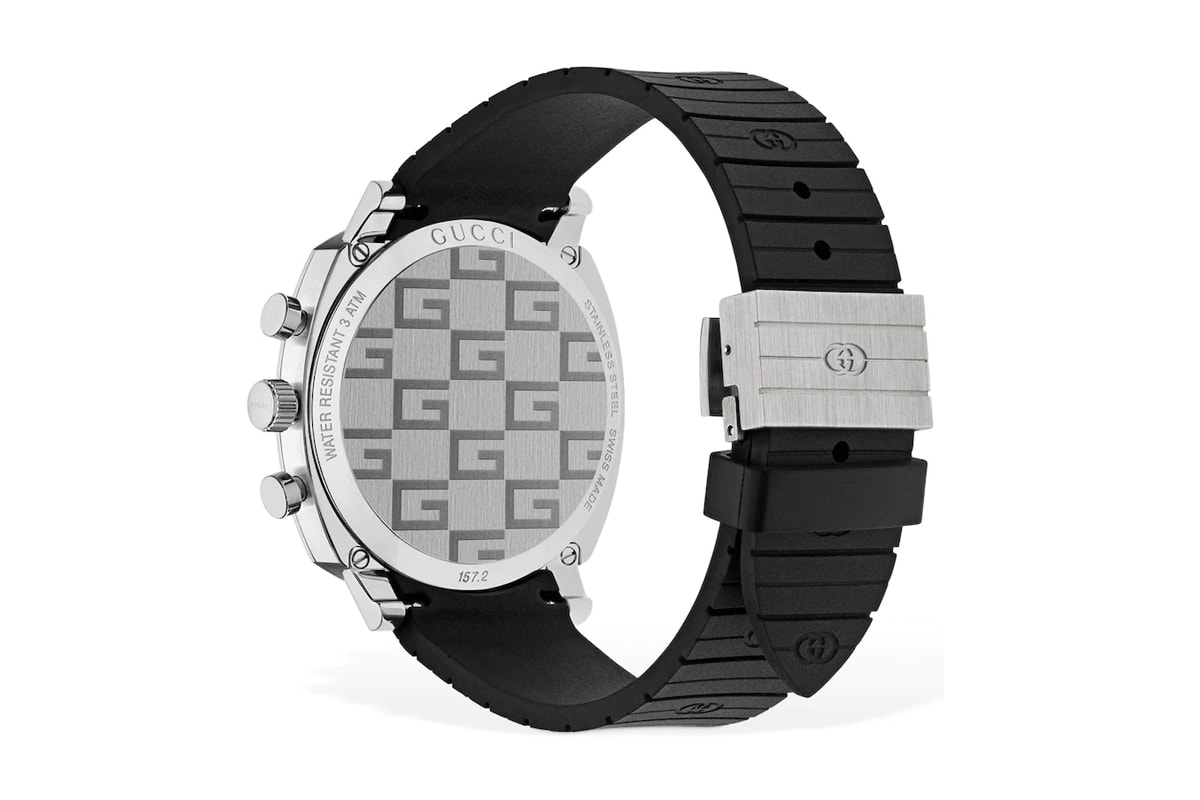 Gucci GG Grip Rubber Strap Watch Release Info Black Buy Price YA157301