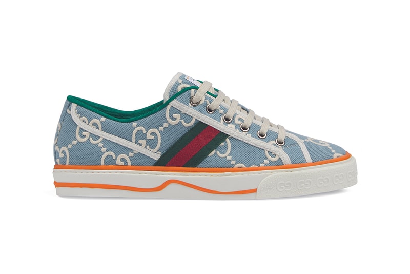 Gucci Tennis 1977 Sneaker Release Information Drop Gucci Alessandro Michele Archive Footwear Italian House Label Designer Shoes Disney Mickey Mouse GG Print