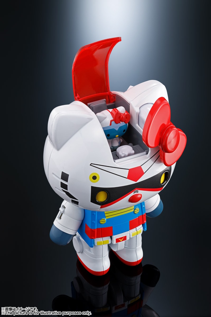 Hello Kitty Mobile Suit Gundam Crossover Mecha Figures Collectables Peaceful Figures Of Friendship
