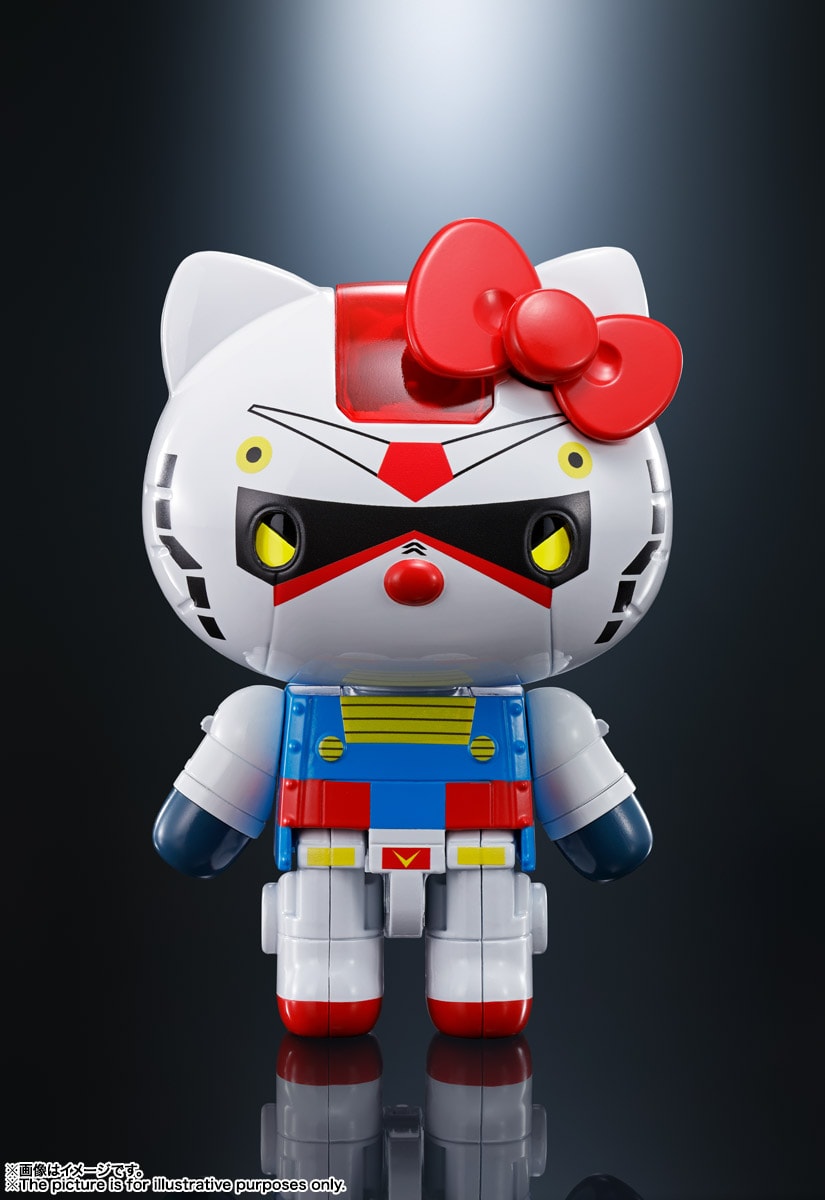 Hello Kitty Mobile Suit Gundam Crossover Mecha Figures Collectables Peaceful Figures Of Friendship