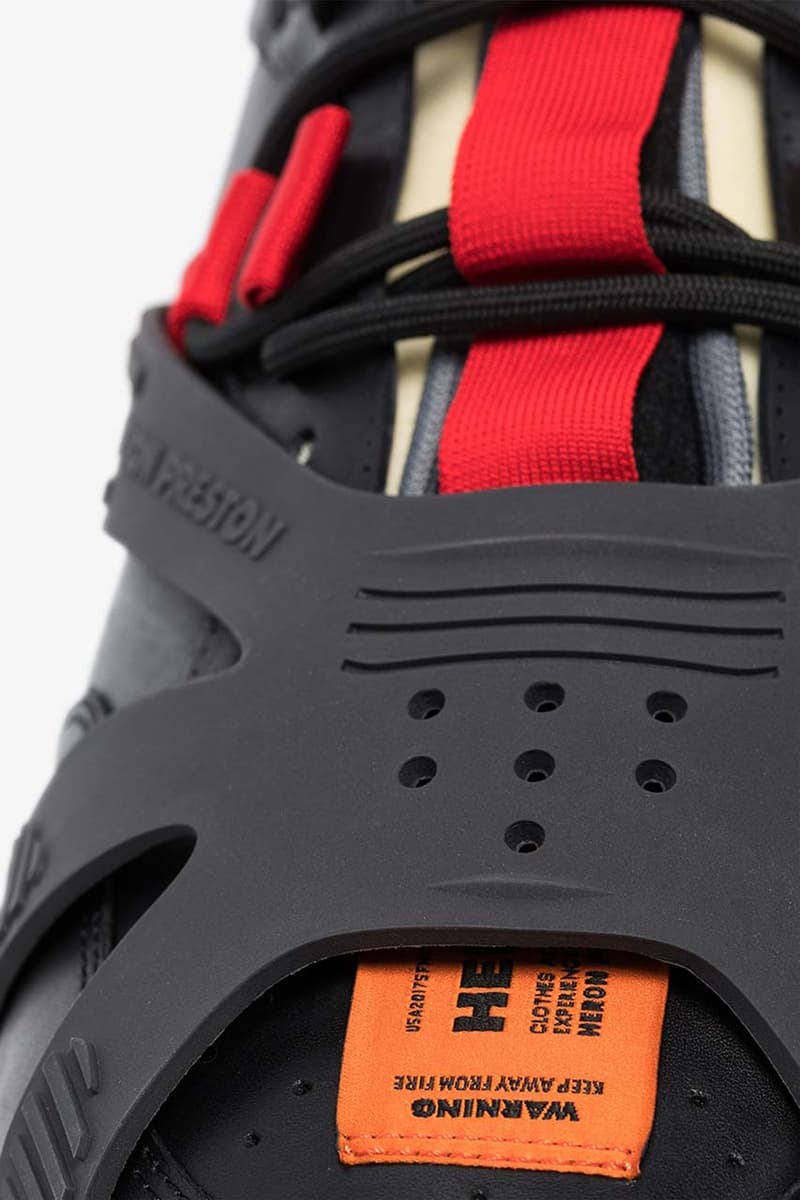 Heron Preston Black Protection Low Top Leather Sneakers release
