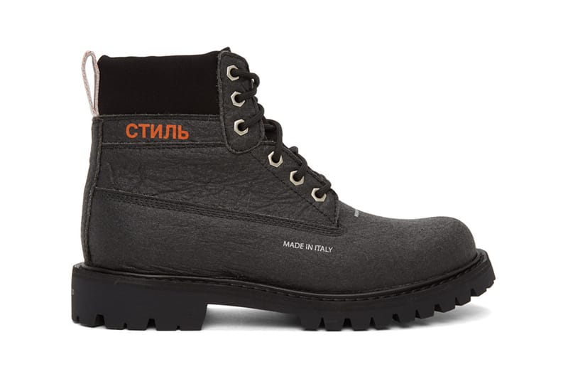 black worker boots