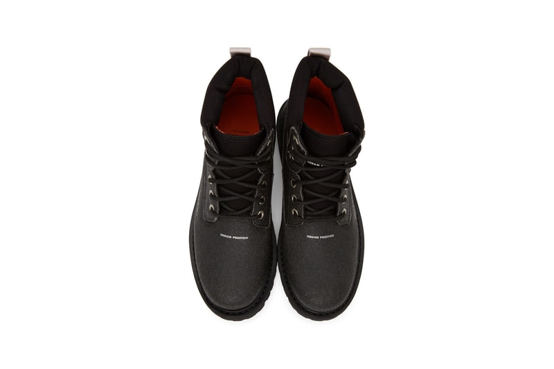 heron preston black recycled lh worker boots white reflective worker boots 
