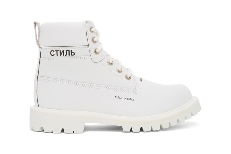 heron preston black recycled lh worker boots white reflective worker boots