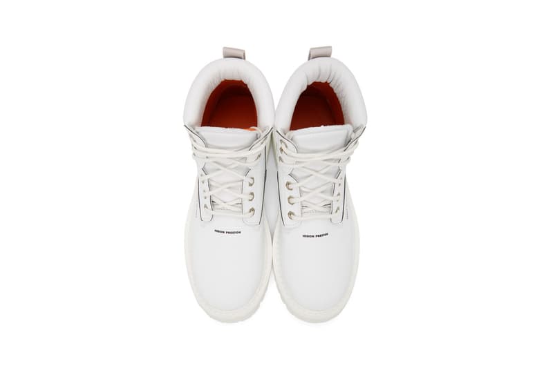 heron preston black recycled lh worker boots white reflective worker boots