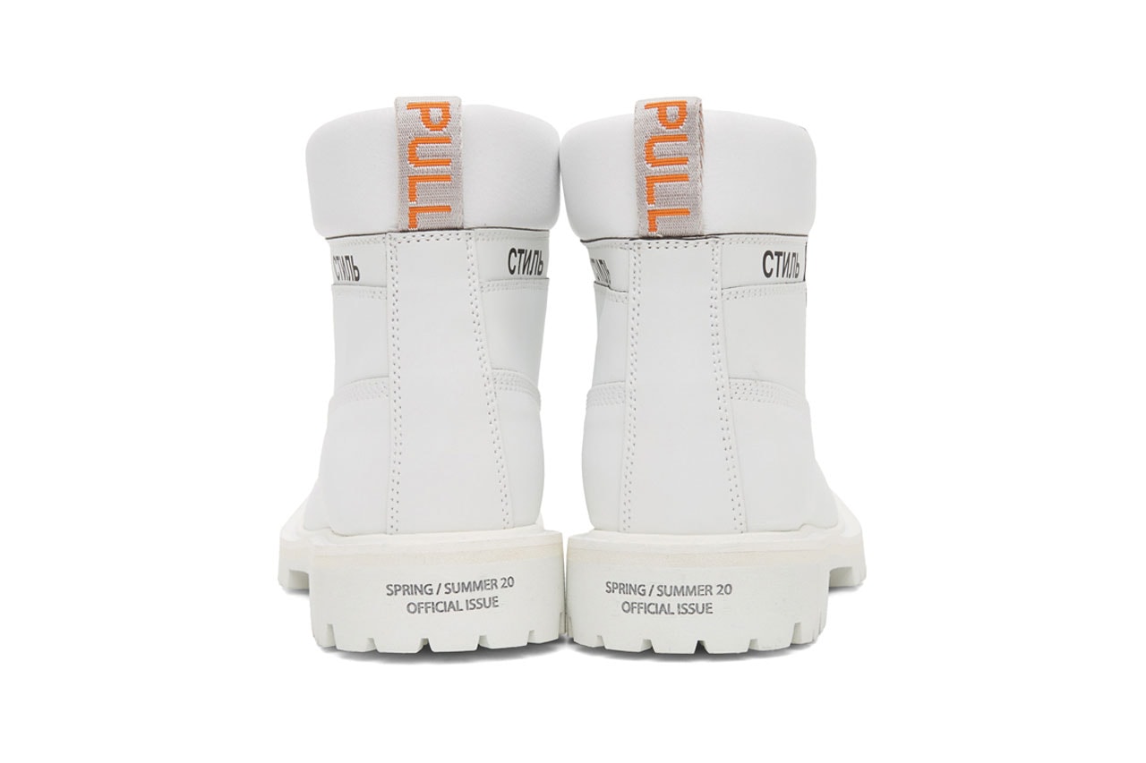 heron preston black recycled lh worker boots white reflective worker boots 