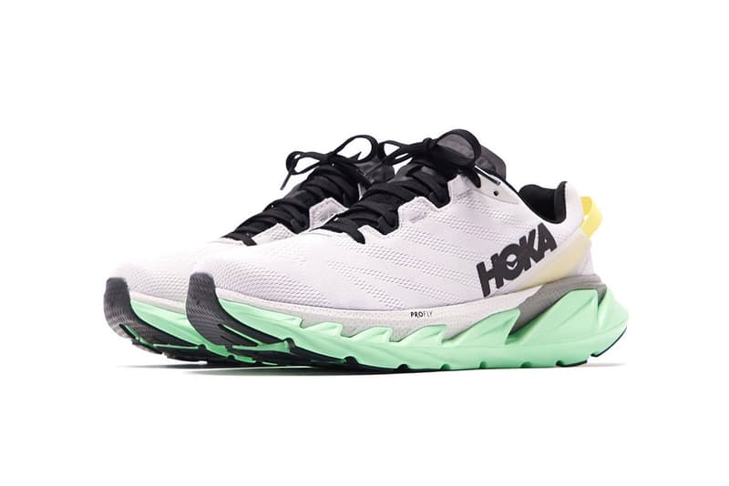 hoka one one elevon 2 nimbus cloud green ash black dark shadow release date info photos price