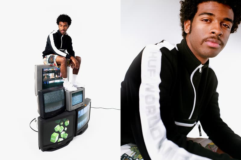 HUF Spring/Summer 2020 Lookbook NONSTANDARD Capsule Collection NONSTANDARD Jackets Vests Tees Rose Green Blue Black White