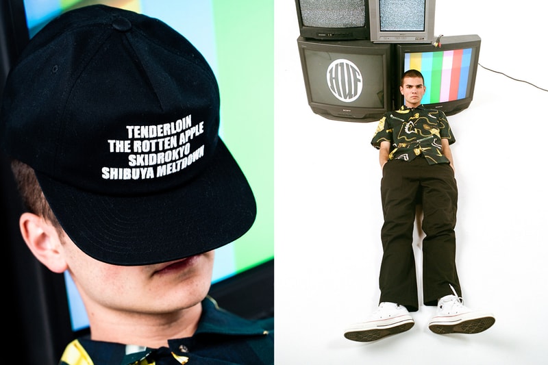 HUF Spring/Summer 2020 Lookbook NONSTANDARD Capsule Collection NONSTANDARD Jackets Vests Tees Rose Green Blue Black White