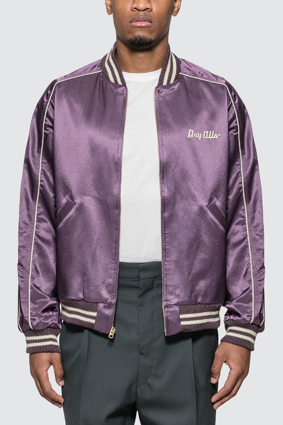 HUMAN MADE Purple Varsity Satin Jacket