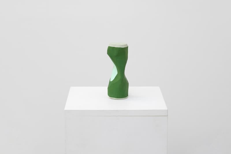 Jean and Nicolas Jullien Galerie Slika Exhibit "Les Sources" Paintings Wood Sculptures Waves Shells Dog Pear Bottle Can Waves Landscape Ocean