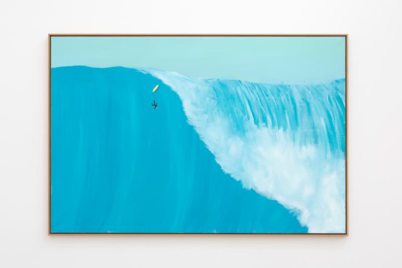 Jean and Nicolas Jullien Galerie Slika Exhibit "Les Sources" Paintings Wood Sculptures Waves Shells Dog Pear Bottle Can Waves Landscape Ocean