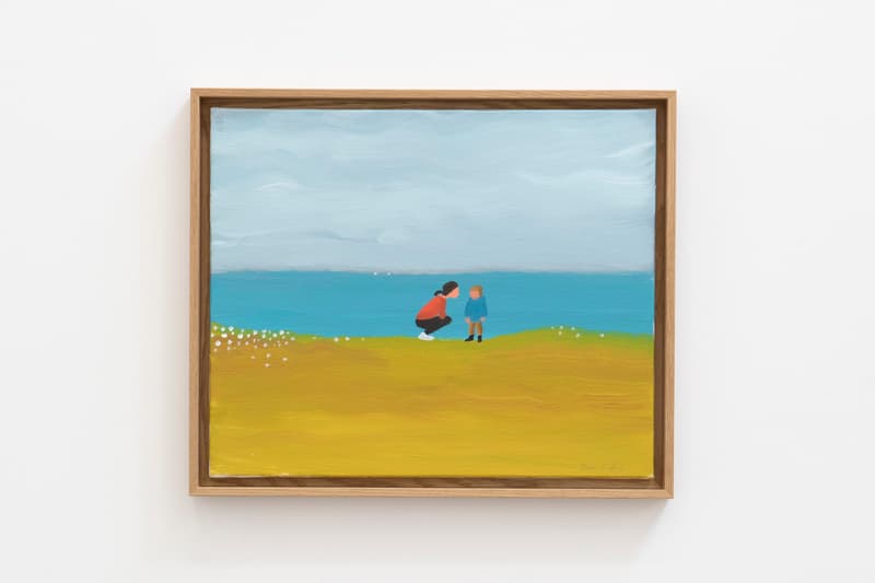 Jean and Nicolas Jullien Galerie Slika Exhibit "Les Sources" Paintings Wood Sculptures Waves Shells Dog Pear Bottle Can Waves Landscape Ocean