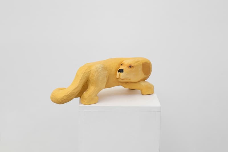 Jean and Nicolas Jullien Galerie Slika Exhibit "Les Sources" Paintings Wood Sculptures Waves Shells Dog Pear Bottle Can Waves Landscape Ocean