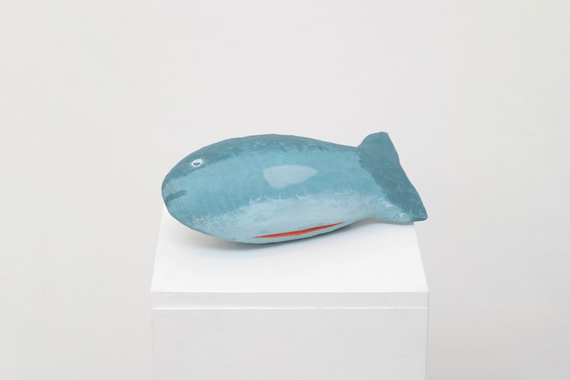 Jean and Nicolas Jullien Galerie Slika Exhibit "Les Sources" Paintings Wood Sculptures Waves Shells Dog Pear Bottle Can Waves Landscape Ocean 