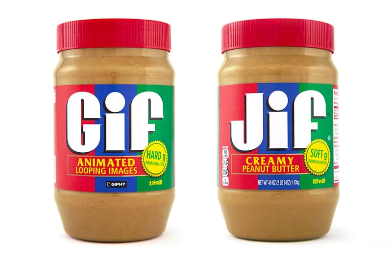 Jif & GIPHY Collaborate To Settle GIF/Jif Pronunciation Debate peanut butter jar buy now amazon j.m. smucker ebay resell