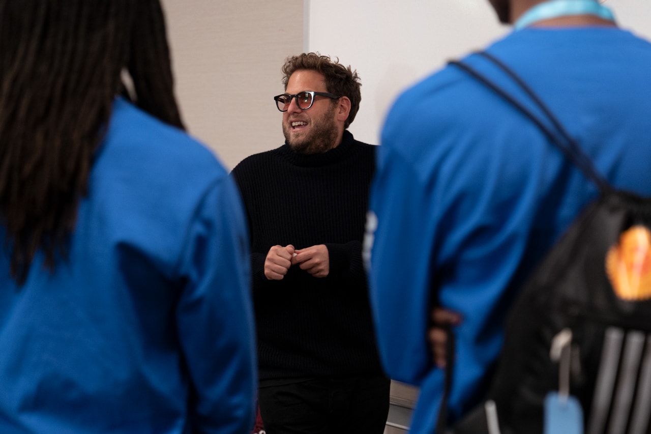 Jonah Hill Interview adidas Partnership collaboration sneakers Fashion street style Mentoring legacy program worlds best career day chicago nba all star weekend game 2020 basketball palace lev tanju mike lottie lotties throwing fits mid90s Chris Blauvelt change is a team sport