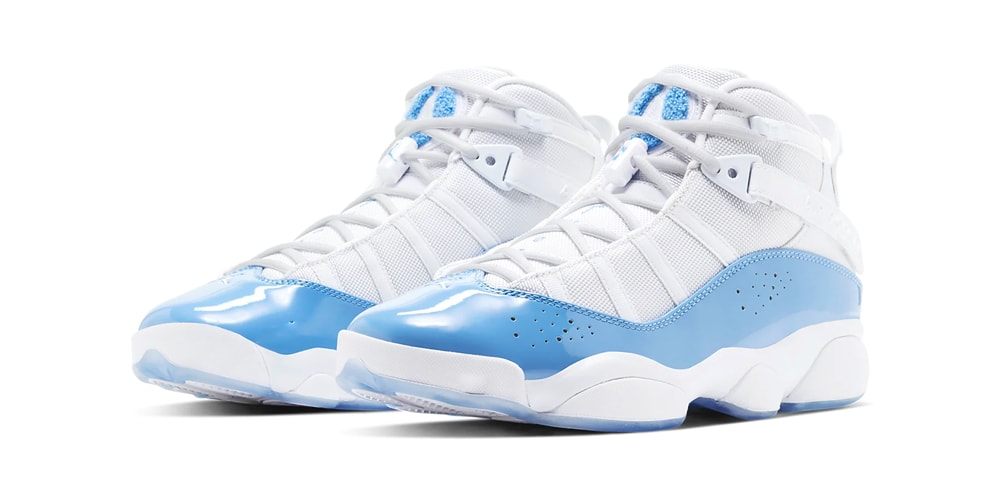 jordan 6 rings blue and white