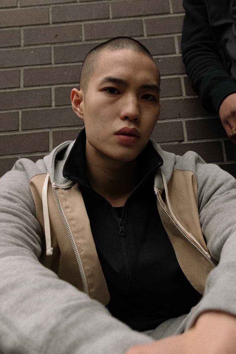 Junya Watanabe MAN Reigning Champ Spring 2020 Capsule lookbook french terry japanese designer comme des garcons collection cotton twill sweats hoodies pants fleece deconstructed
