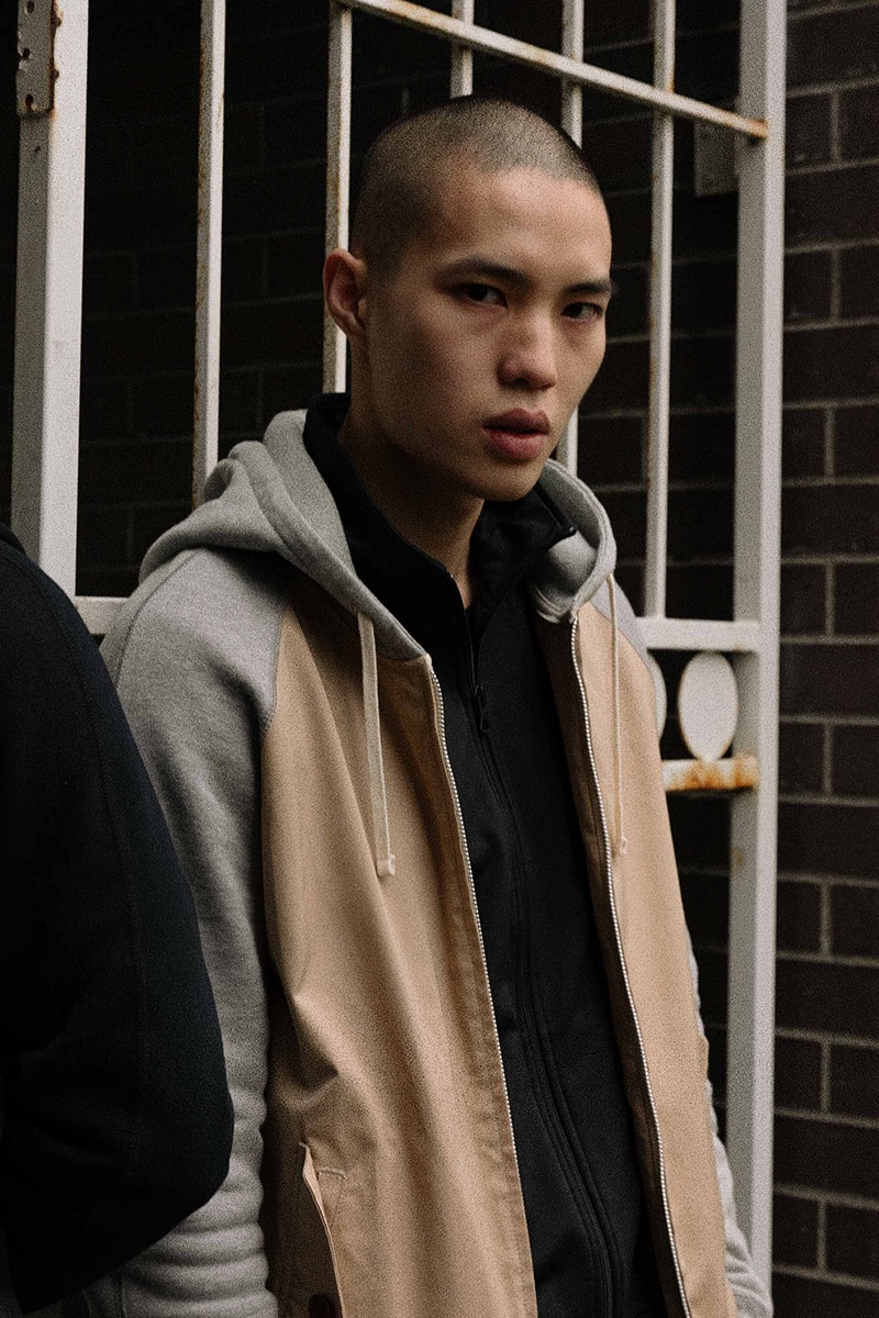 Junya Watanabe MAN Reigning Champ Spring 2020 Capsule lookbook french terry japanese designer comme des garcons collection cotton twill sweats hoodies pants fleece deconstructed