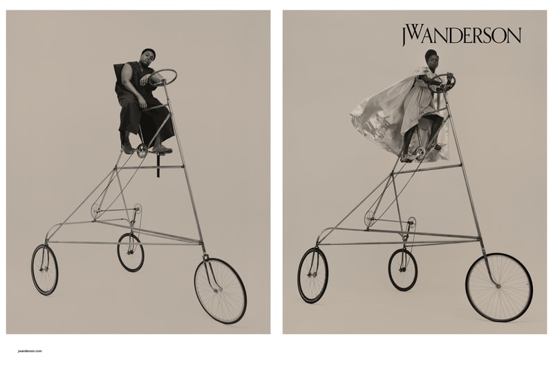 JW Anderson Spring/Summer 2020 Campaign Collection Giant Tricycles Dresses Knitwear Tailored Suits 