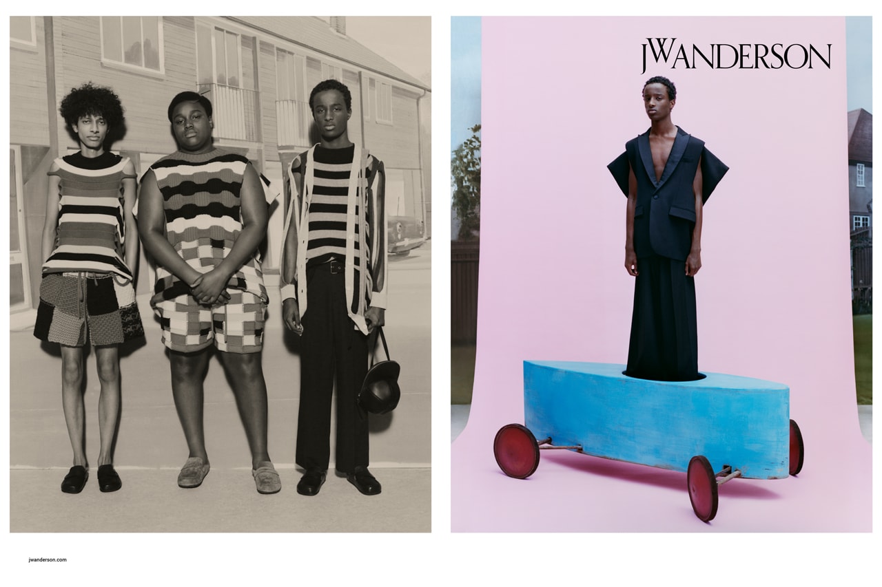 JW Anderson Spring/Summer 2020 Campaign Collection Giant Tricycles Dresses Knitwear Tailored Suits 