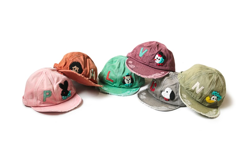 KAPITAL Handcrafted Katsuragi KOLA Caps spring summer 2020 collection kiro hirata designer japanese bead embroidery stitching menswear streetwear pop colors distress kountry