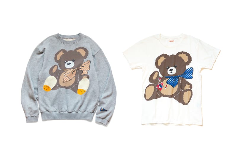 KAPITAL Emblazons Bold Teddy Bear Print Over Sweater & T-shirts