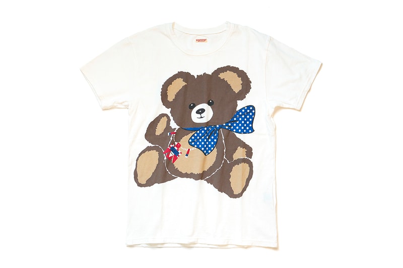 KAPITAL Sweater T shirt Teddy Bear Print tees crewnecks pullover kountry active fleece cotton japanese designers fall winter 2020 collection kiro hirata dyed gray navy white americana