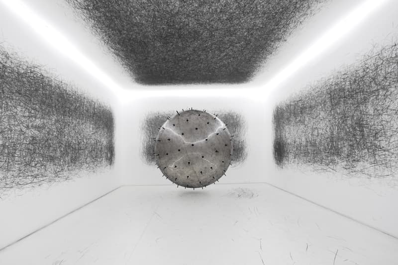 Karina Smigla-Bobinski 'ADA' Odunpazari Modern Museum Installation Helium Sphere Charcoal Spikes Kinetic Ada Lovelace