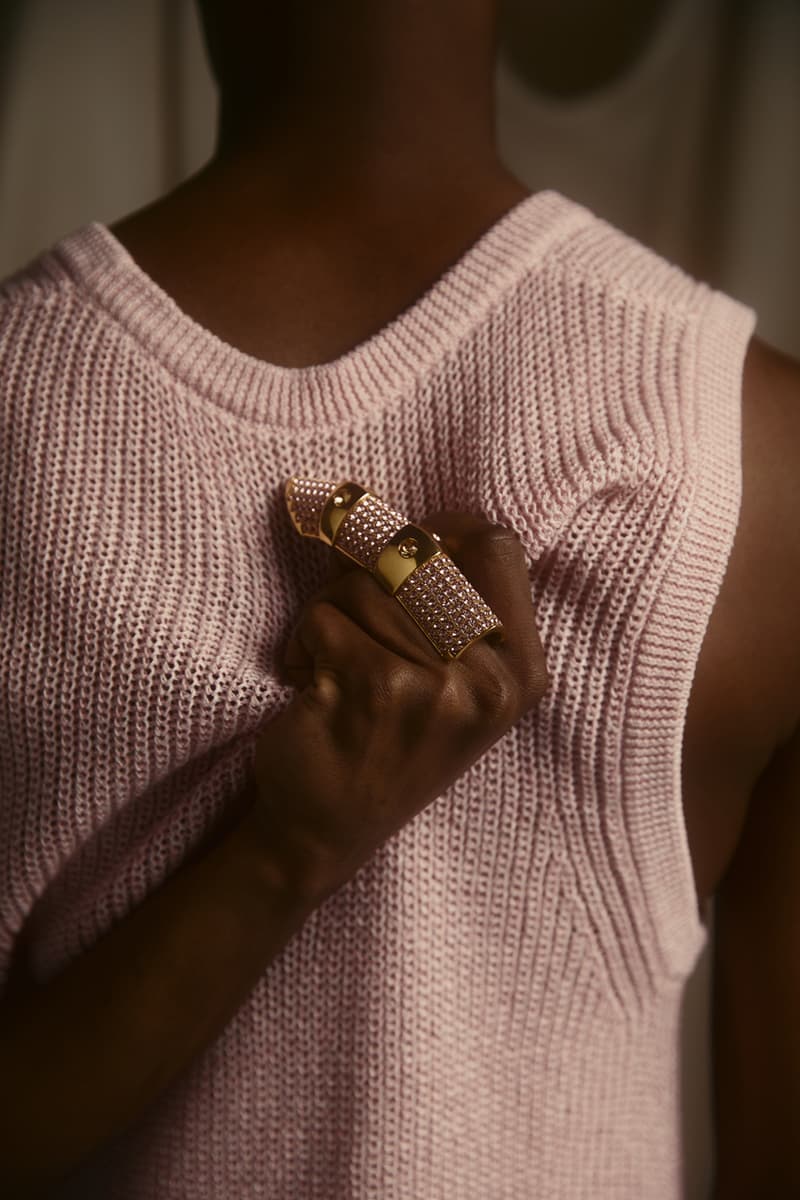 klarna Bea Åkerlund akerlund ring collaboration collection rose pink crystal pave full finger knuckle buy now pay later leap year leap day dress for success