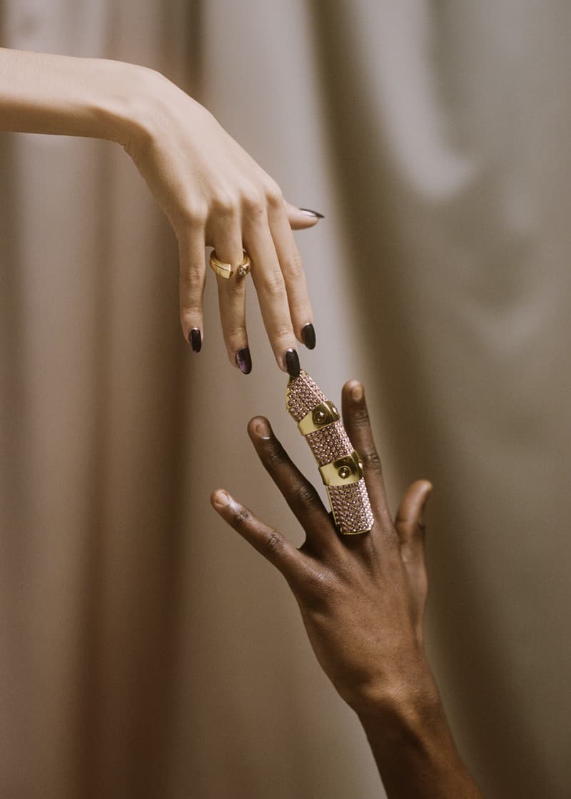 klarna Bea Åkerlund akerlund ring collaboration collection rose pink crystal pave full finger knuckle buy now pay later leap year leap day dress for success