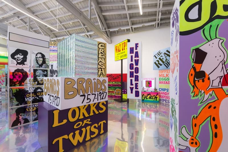 lauren halsey exhibition david kordansky gallery artworks paintings signage