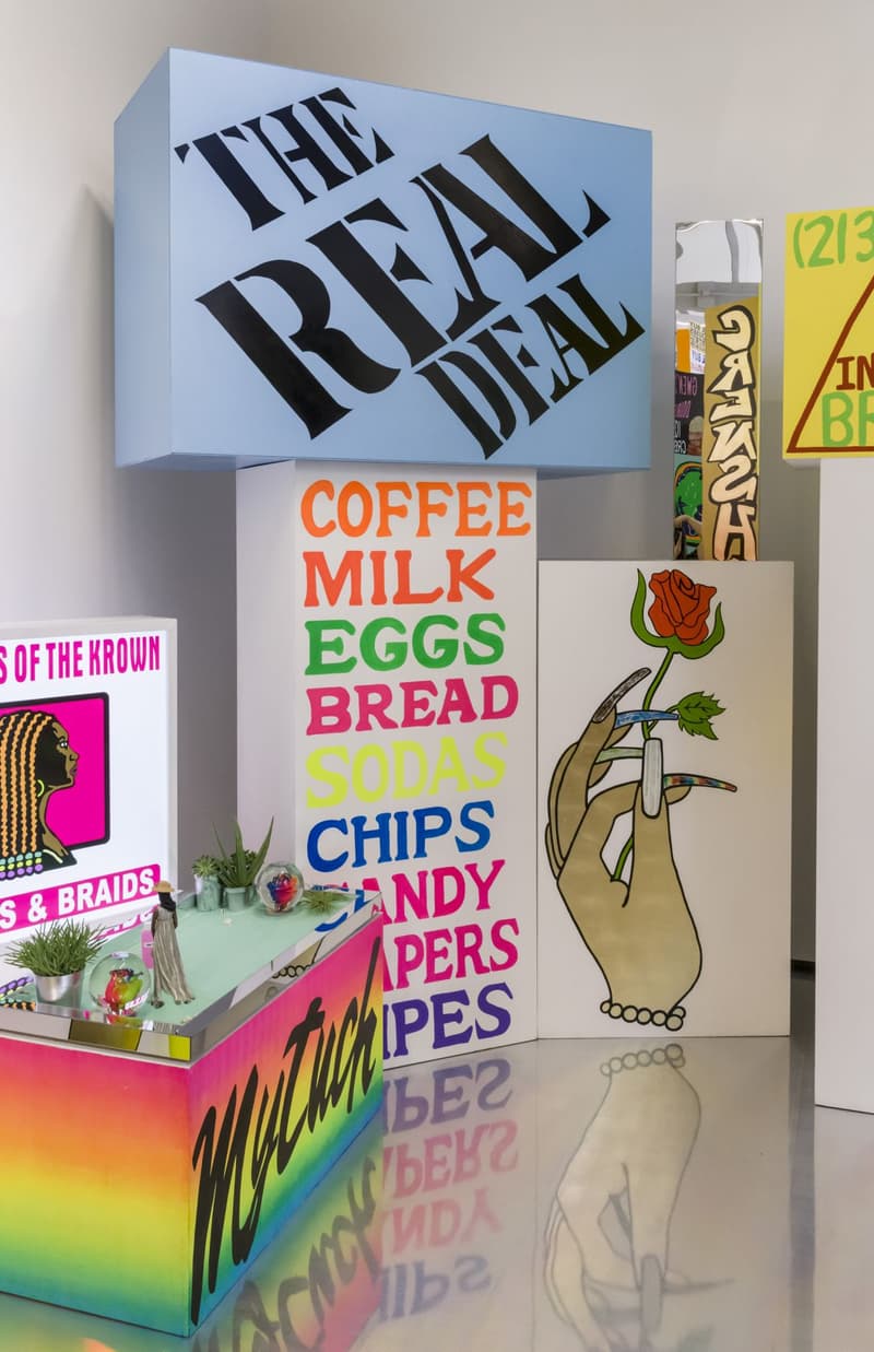 lauren halsey exhibition david kordansky gallery artworks paintings signage