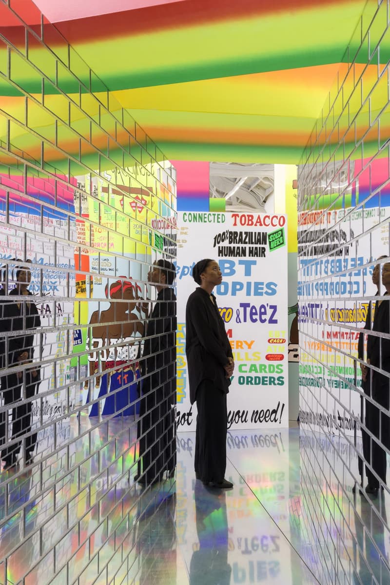 lauren halsey exhibition david kordansky gallery artworks paintings signage