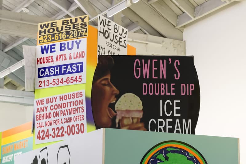 lauren halsey exhibition david kordansky gallery artworks paintings signage