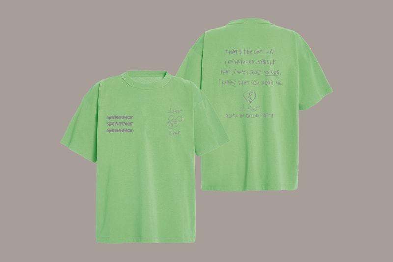 Lil Peep ROSE IN GOOD FAITH Greenpeace Capsule Collection Release Info Buy Price RIGF