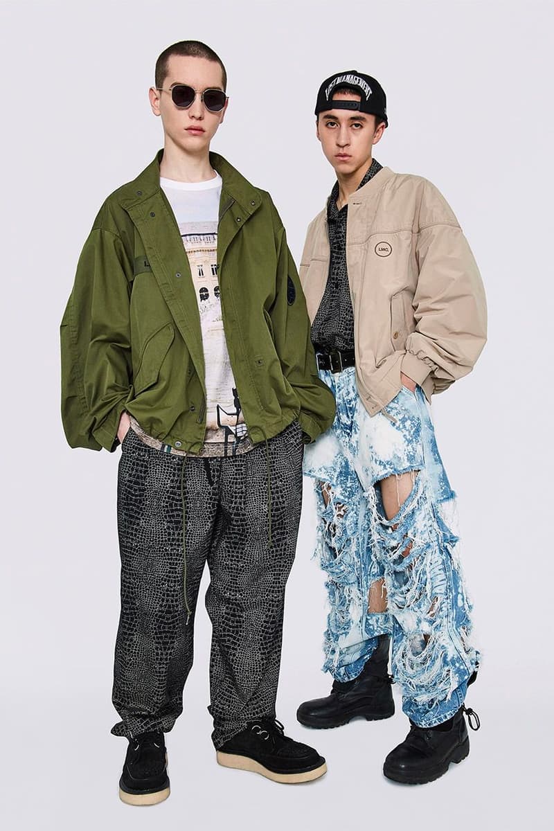 LMC Spring 2020 Collection lookbook lost management cities 1970 inspiration hippie jackets coats shirts hoodies windbreakers denim tie dye track pants graphic tees t shirts streetwear