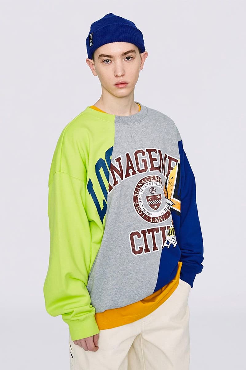 LMC Spring 2020 Collection lookbook lost management cities 1970 inspiration hippie jackets coats shirts hoodies windbreakers denim tie dye track pants graphic tees t shirts streetwear