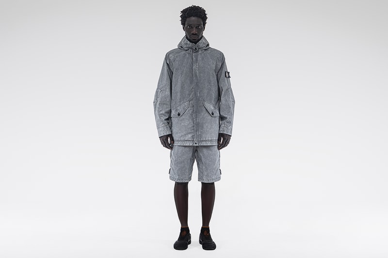 LUISAVIAROMA Exclusive Stone Island Plated Reflective Dust Shorts Parka Release Info Buy