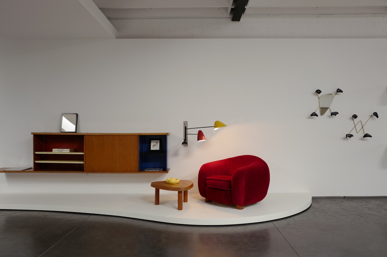 Maxfield Gallery LA Exhibition "Furnished Room" Furniture Chairs Tables Fixtures Eames Frieze LA