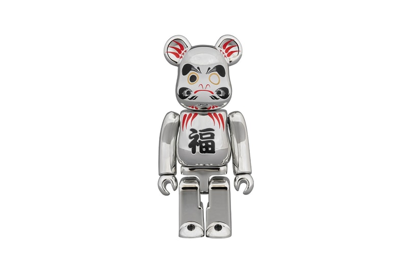 Medicom Toy Silver Plated Daruma BEARBRICK 100 400 tokyo skytree soramichi oshiage japan japanese toymaker toys figures collectibles good luck fortune fukuiri kanji brushstrokes