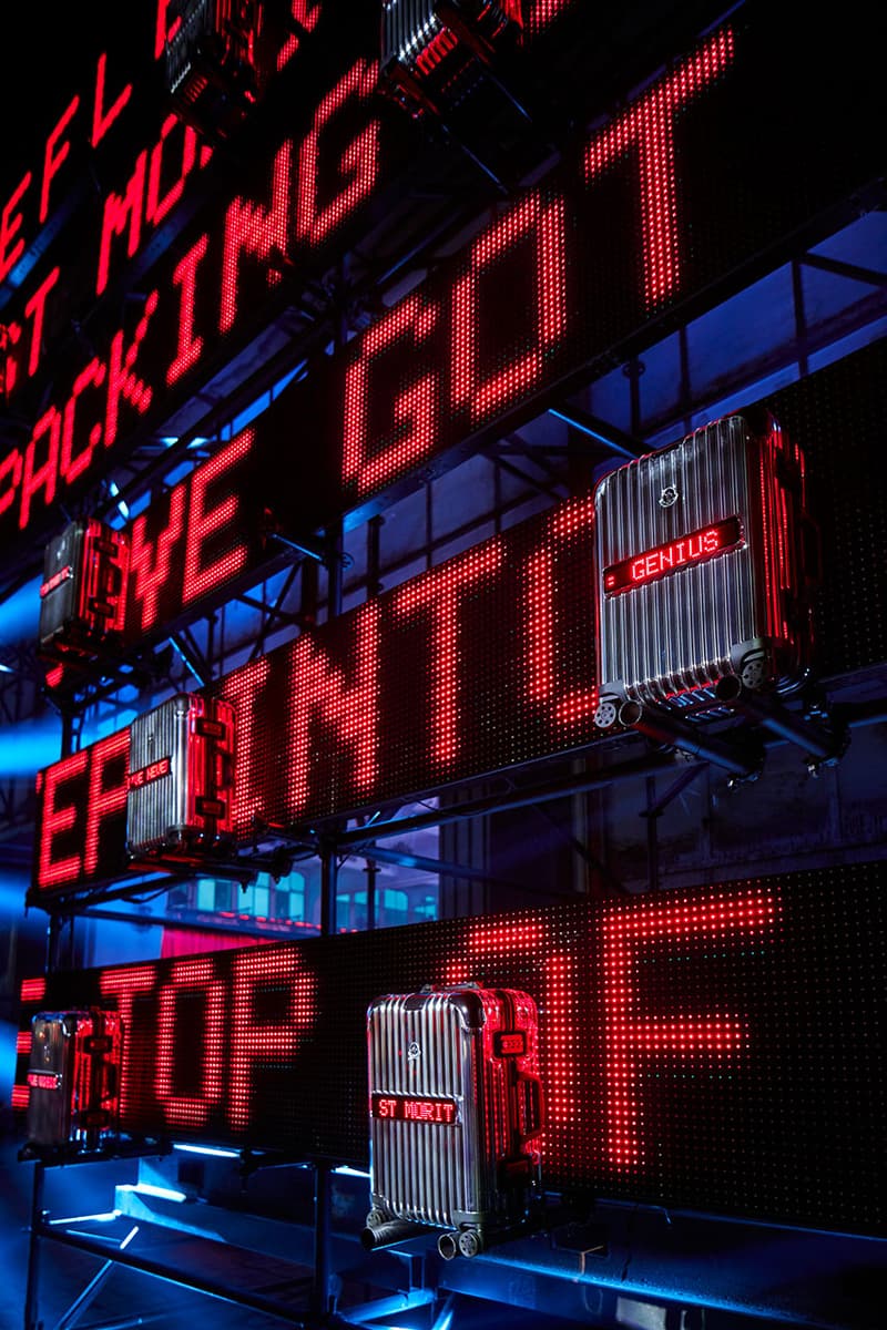 Moncler x RIMOWA "Reflection" Suitcase Collaboration luggage original cabin led ticker screen message genius
