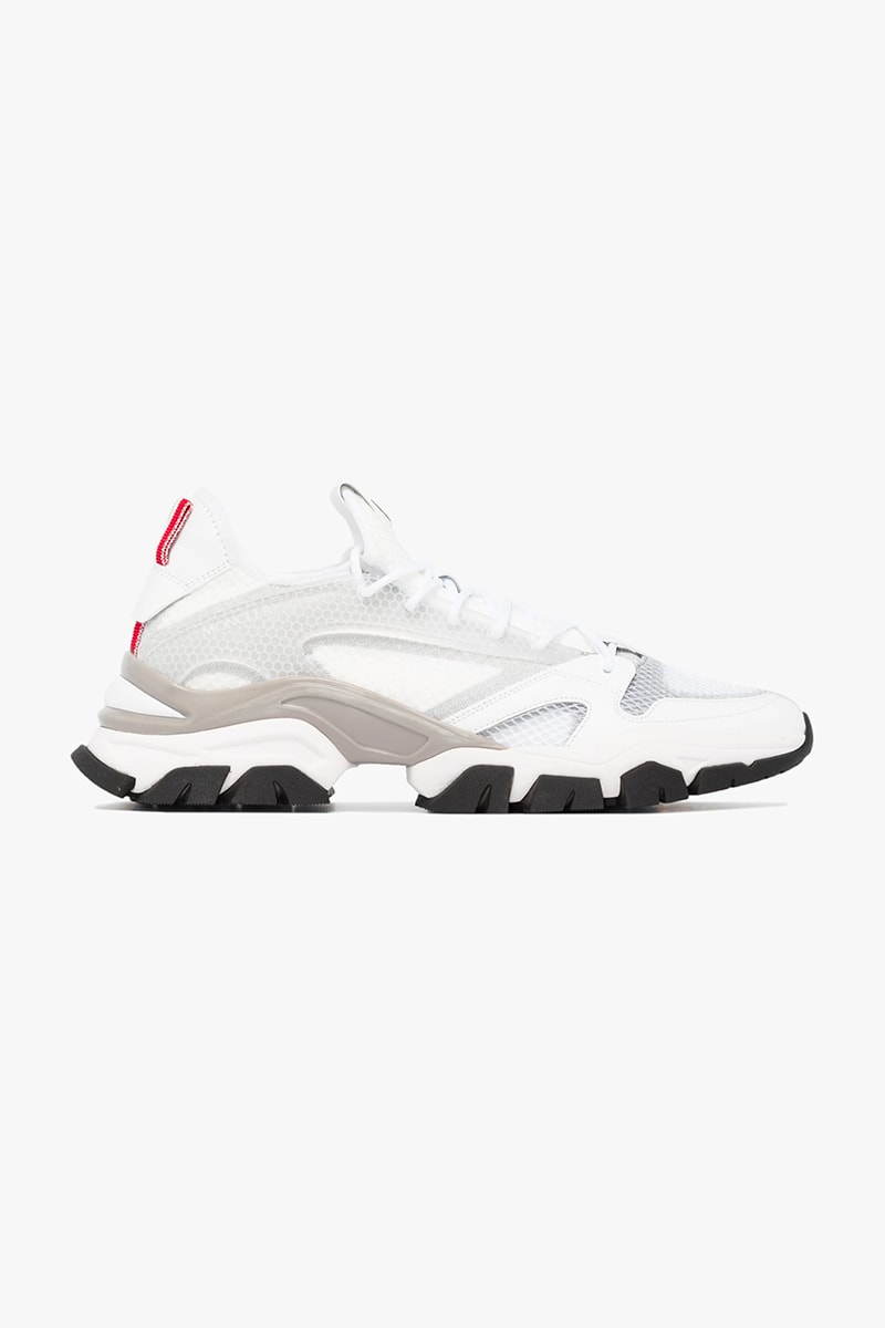 Moncler Trevor Sneakers White Gray sneakers footwear shoes kicks trainers runners spring summer 2020 collection mountaineering made in italy alpine outdoor sportswear red white blue
