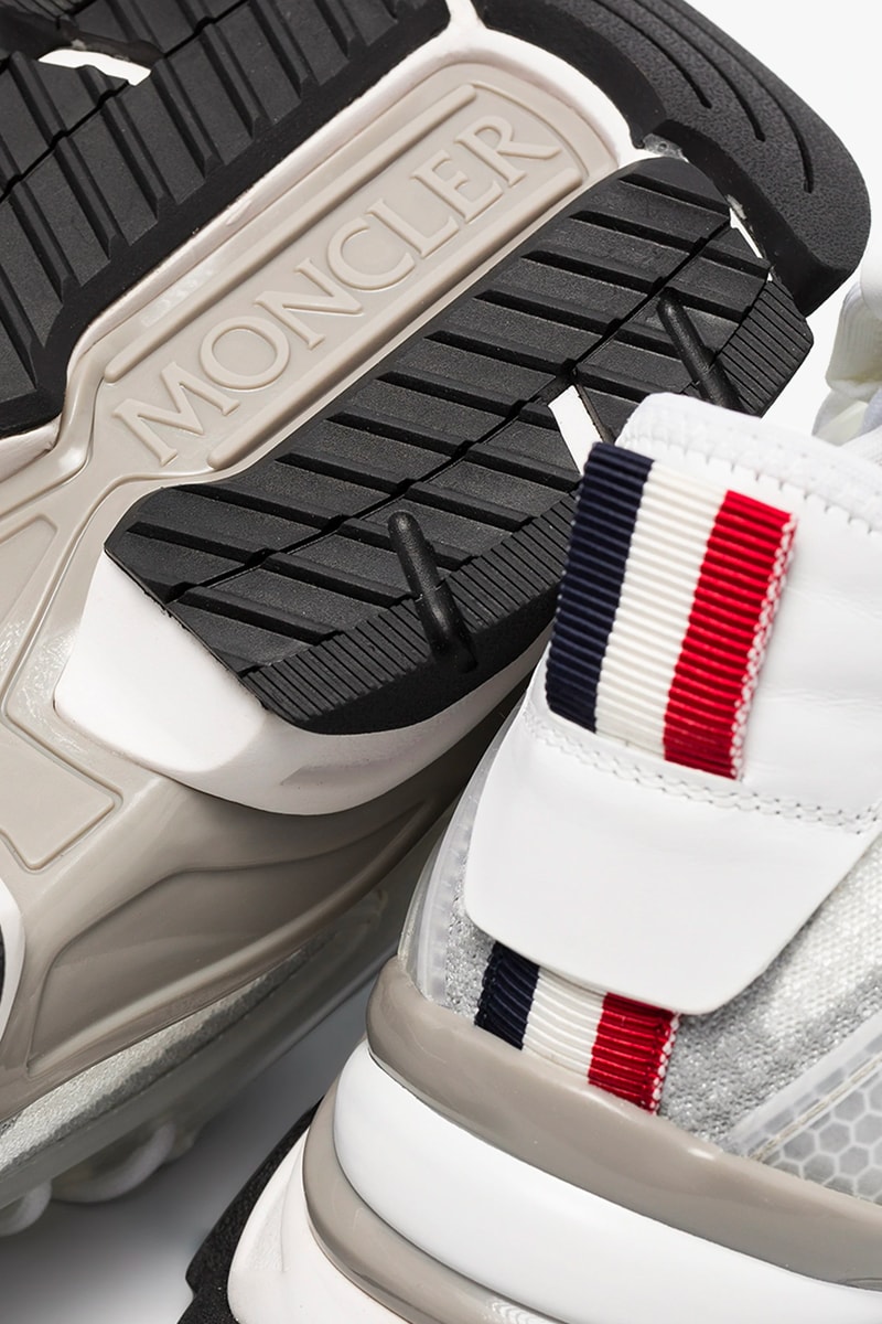 Moncler Trevor Sneakers White Gray sneakers footwear shoes kicks trainers runners spring summer 2020 collection mountaineering made in italy alpine outdoor sportswear red white blue