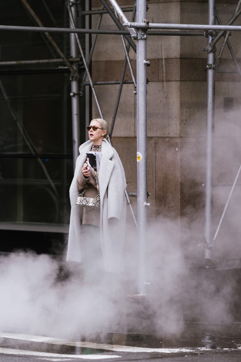 New York Fashion Week Men's Fall/Winter 2020 Street Style Menswear Footwear Womenswear Looks Sneakers Outerwear Undercover x Supreme Louis Vuitton Virgil Abloh Off-White x Nike Tom Sachs Mars Yard Dior Kim Jones Scarr's Pizza AF1