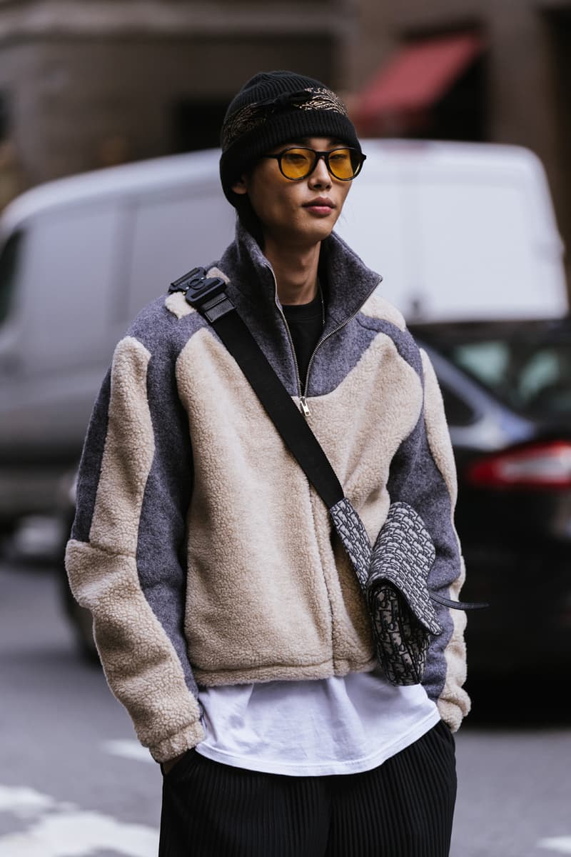 New York Fashion Week Men's Fall/Winter 2020 Street Style Menswear Footwear Womenswear Looks Sneakers Outerwear Undercover x Supreme Louis Vuitton Virgil Abloh Off-White x Nike Tom Sachs Mars Yard Dior Kim Jones Scarr's Pizza AF1